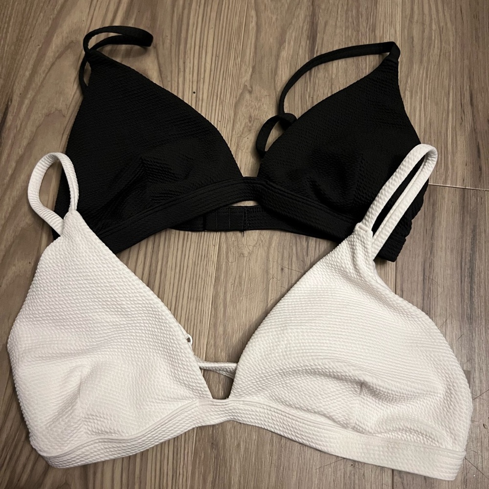 Old Navy Black and White Bikini Set Swimwear